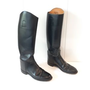Bottes équitation Anciennes Bottes D'équitation Anciennes En Cuir - Taille Environ 39-41 - Avec Chausse-pied Bottes Equitation Anciennes